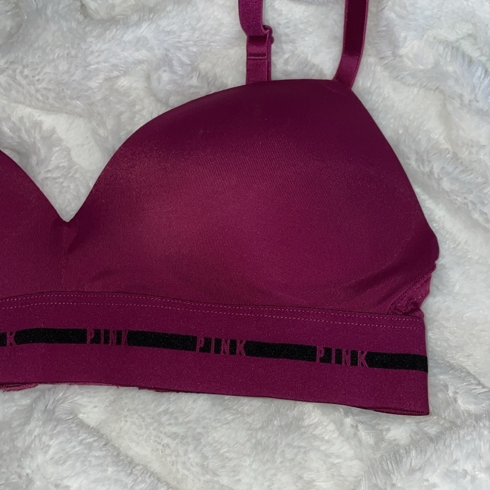 PINK Victoria's Secret Purple and Black Bra Intimates - Picture 3 of 8